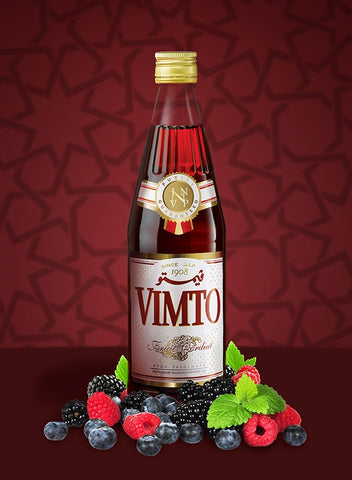 Vimto  a berry flavored drink produced for the first time in 1908