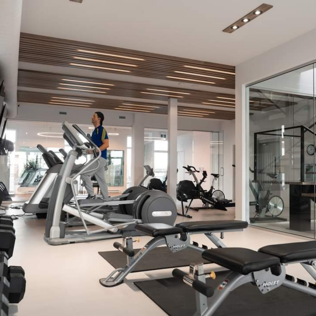 elegant condo gym