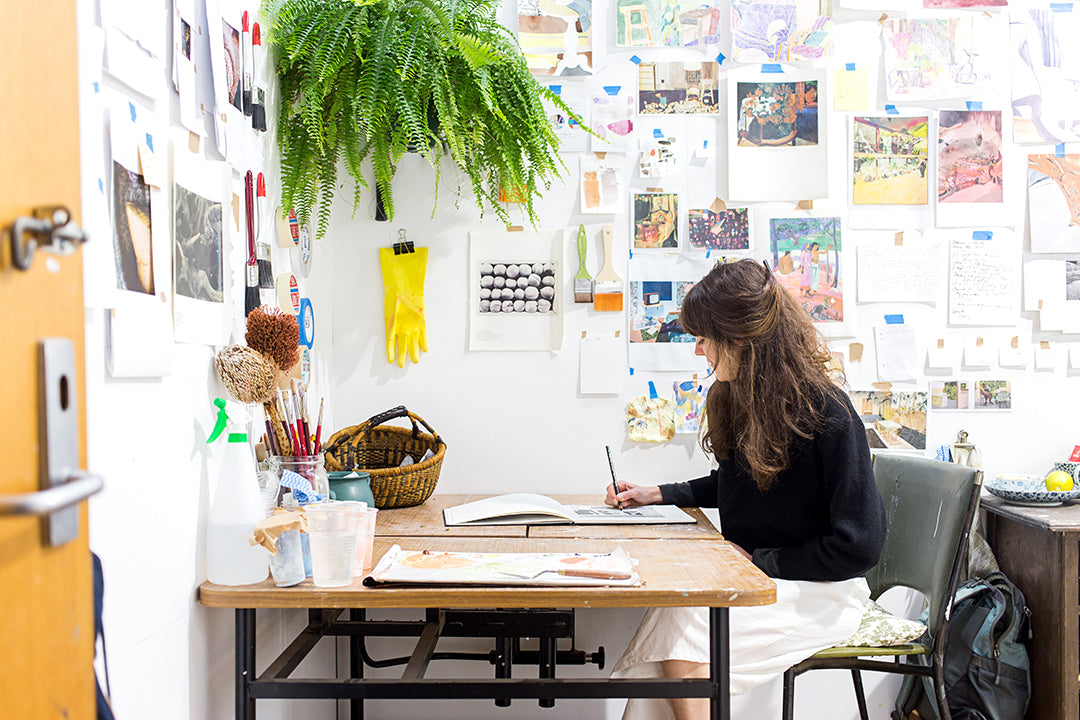 Louise Tate in her studio