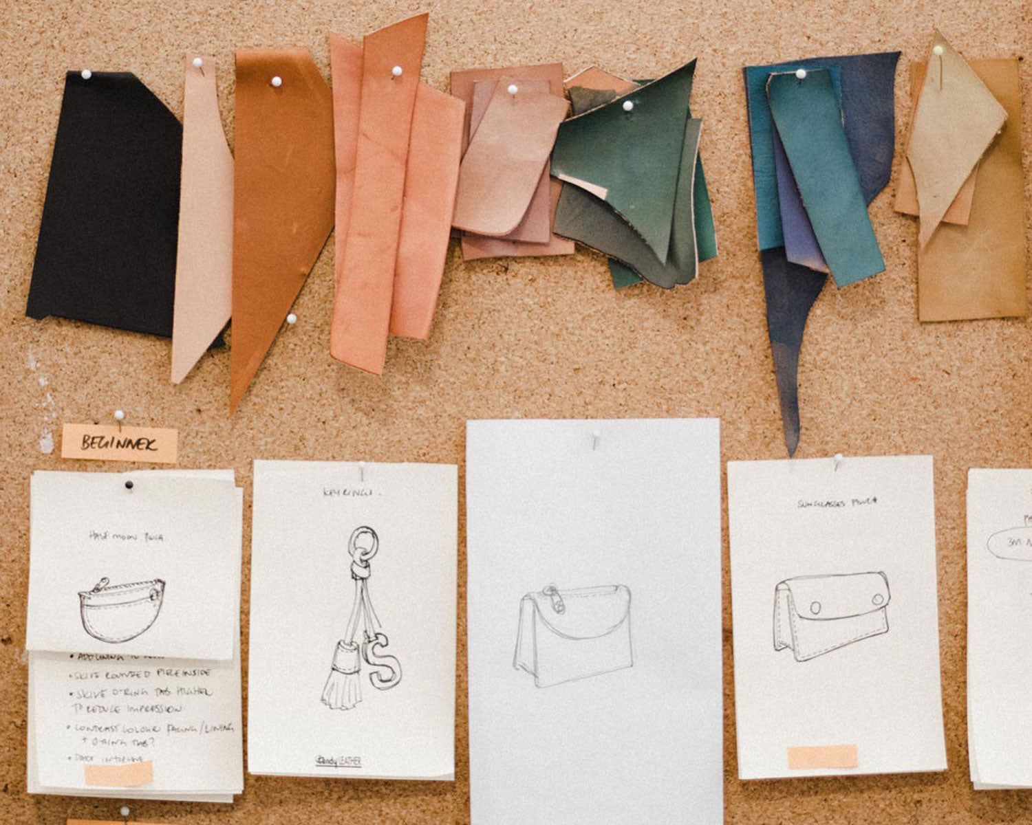 simétrie kangaroo leather and sketches