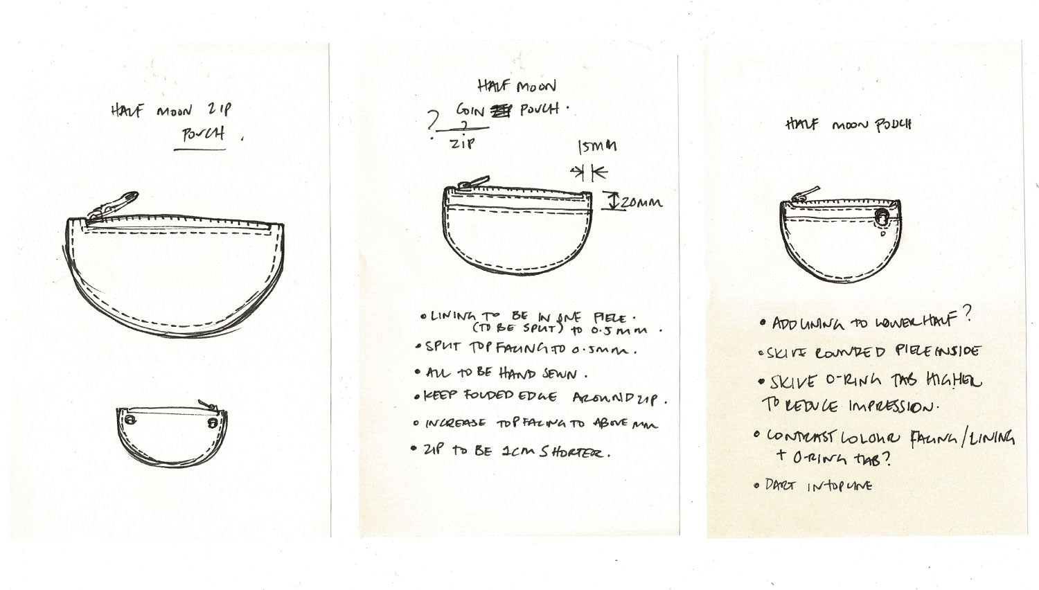 simétrie crescent moon development sketches
