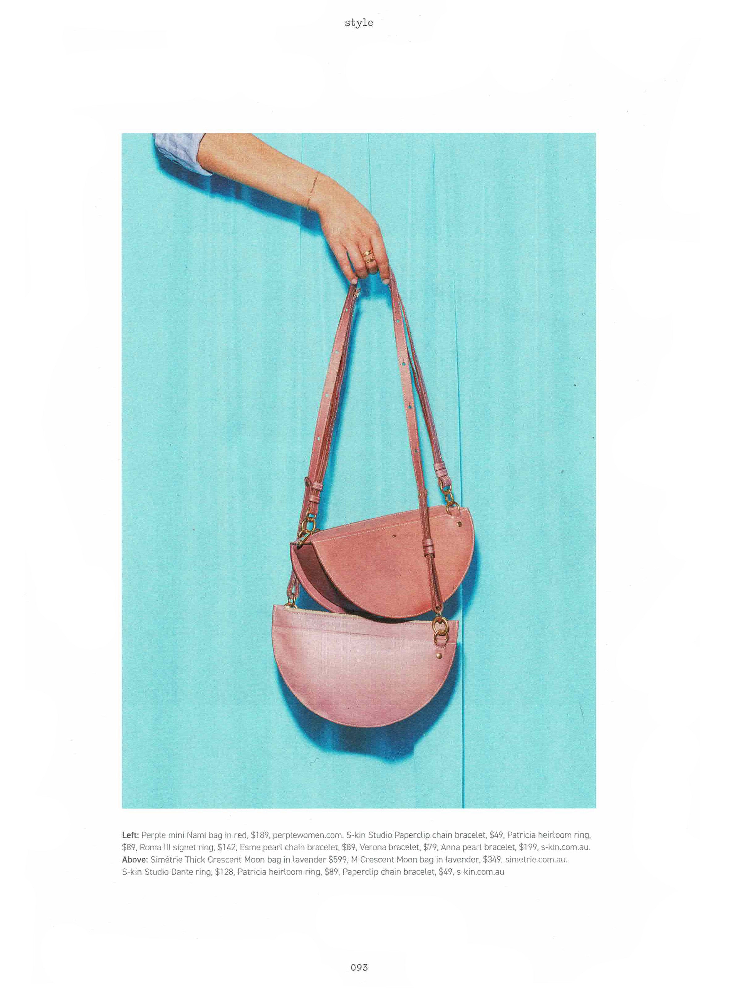 simétrie featured in Frankie magazine issue 108, sustainable bag edit