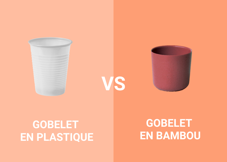 Gobelet en plastique vs gobelet en bambou