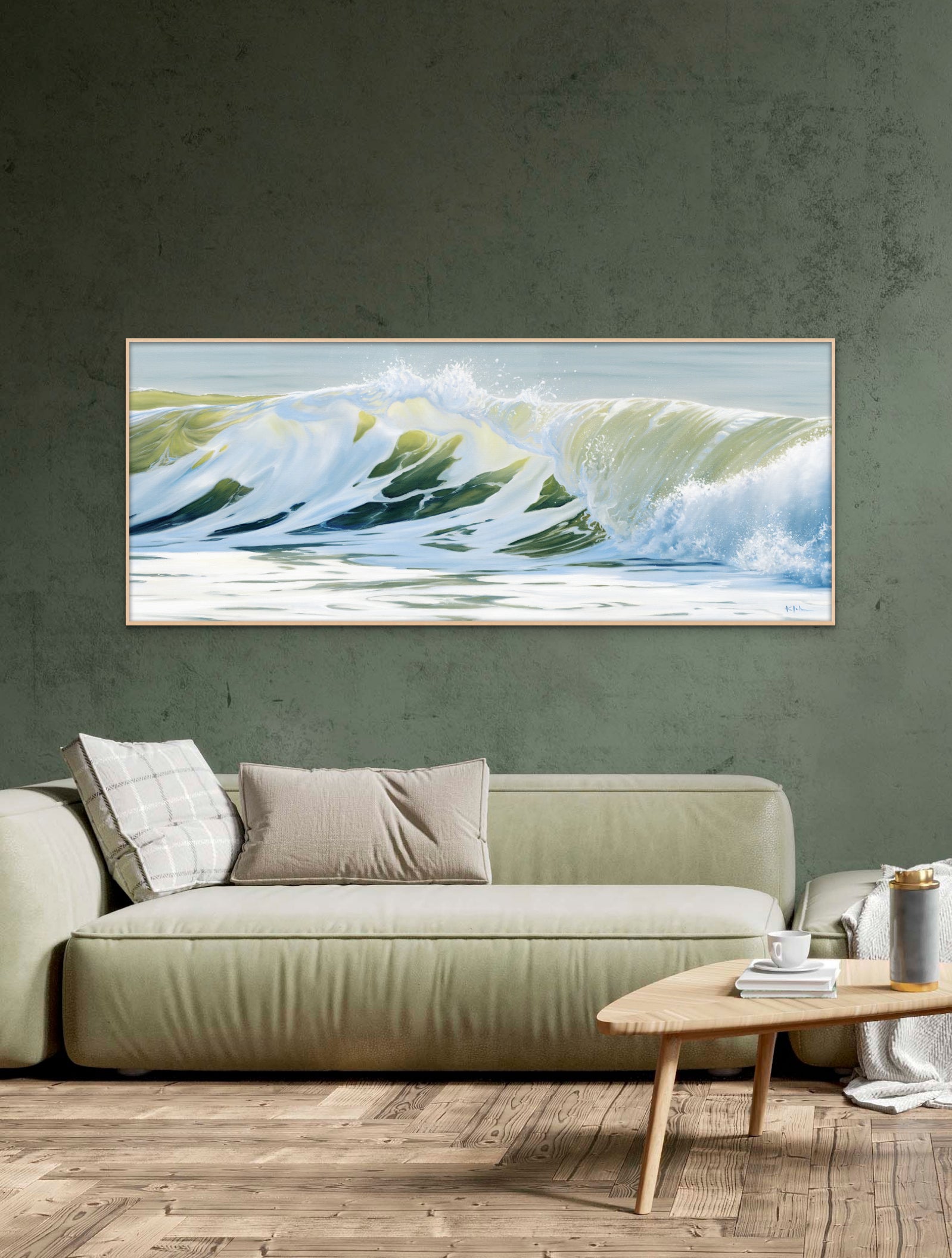 Olive Green Interiors Ocean Wave Art
