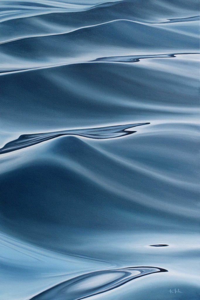 Calming Blue Water Art Waves