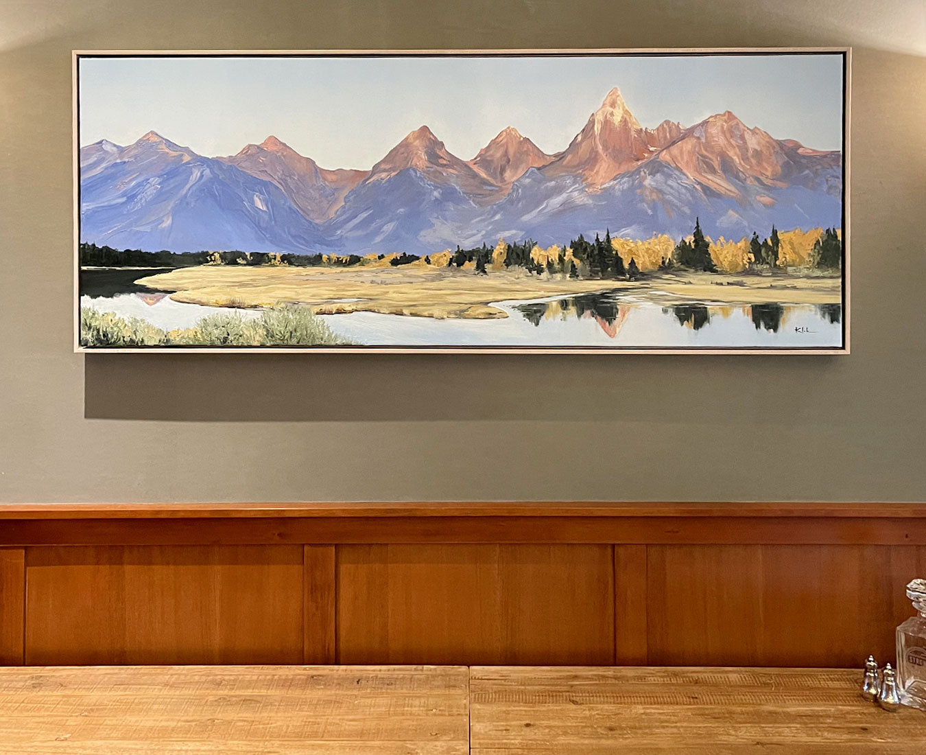 Grand Tetons National Park, Art Oil on Canvas