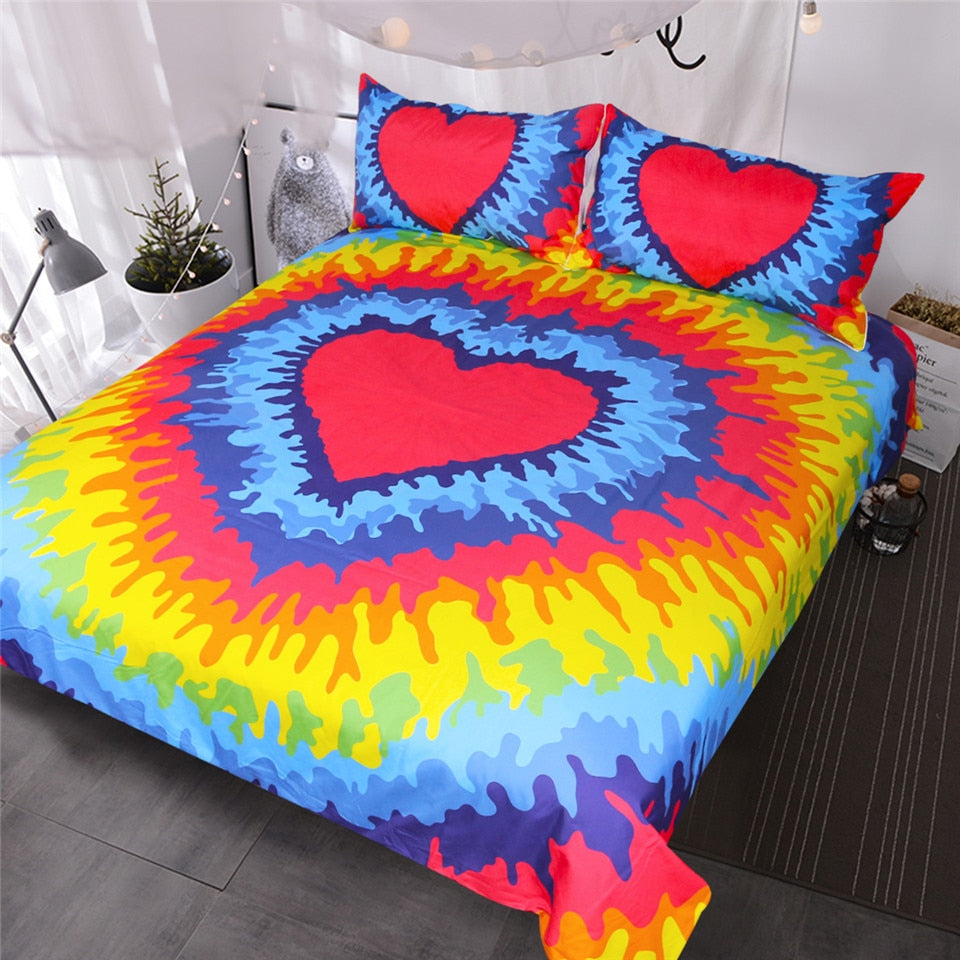 Rainbow Tie Dye Duvet Cover Set Bedroom Blitz More