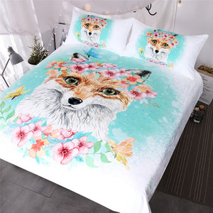 Floral Fox Duvet Cover Set Bedroom Blitz More