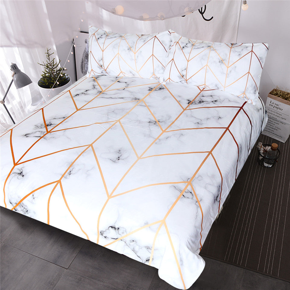 Marble Texture Duvet Cover Set Bedroom Blitz More