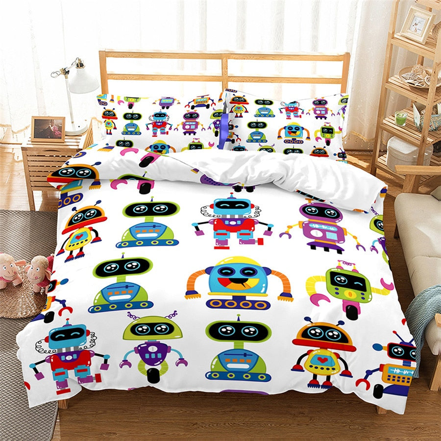 Robot Duvet Set Bedroom Blitz More