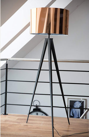 Stiletto Copper Black Tripod Floor Lamp Light Funky Stylish Modern