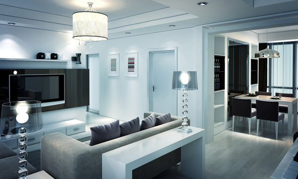 Modern Style Lighting fixtures showcased in a modern home interior.