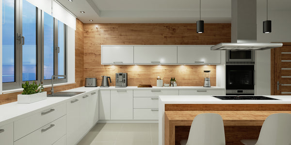 Under Cabinet Lighting and Pendant Lights in a modern kitchen