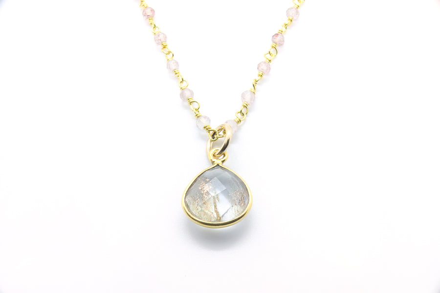 Natural Crystal Rock Pendant Necklace