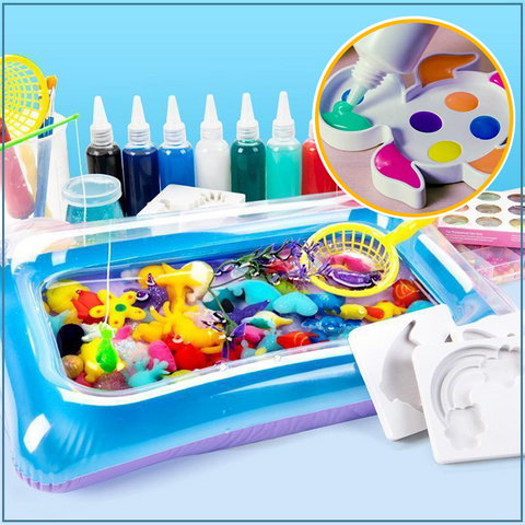 Magic Watersprite Toy，DIY Magic Water Elf Creative 3D Magic Gels Water  Fruits Beads Kit Novelty