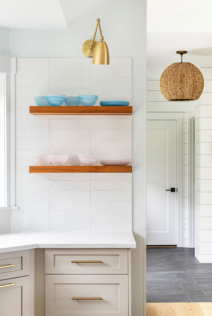 Design Craft Cabinetry with Floating Shelves