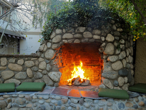 outdoor fireplace