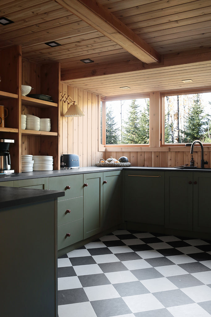 Kitchen with Marvin Awning Windows