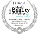 Luxlife 2020 Health, Beauty & Wellness Awards- Best new organic skin care QLD