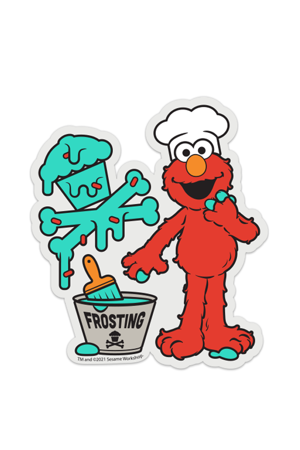 elmo loves his frosting sticker johnny cupcakes