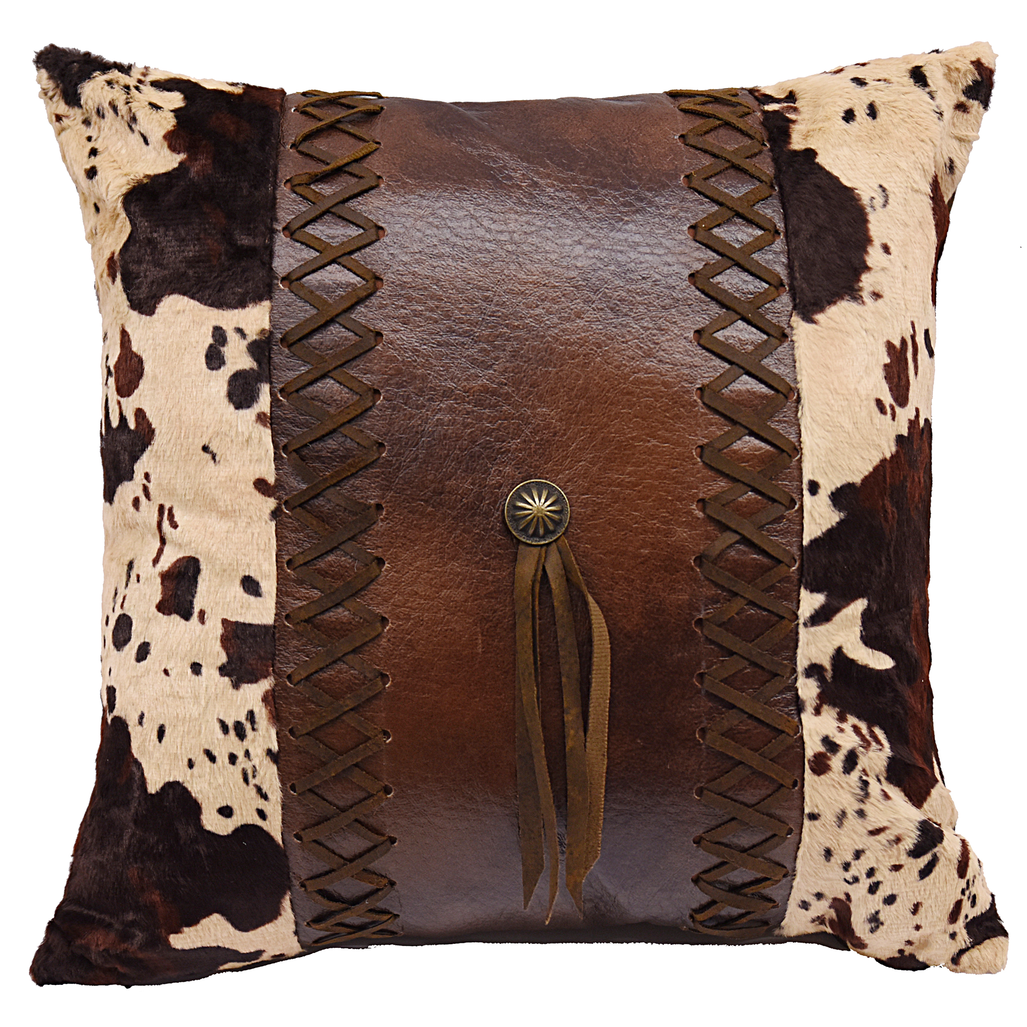 Pl3127 Faux Cowhide Pillow Western Bedding By Hiend Accents