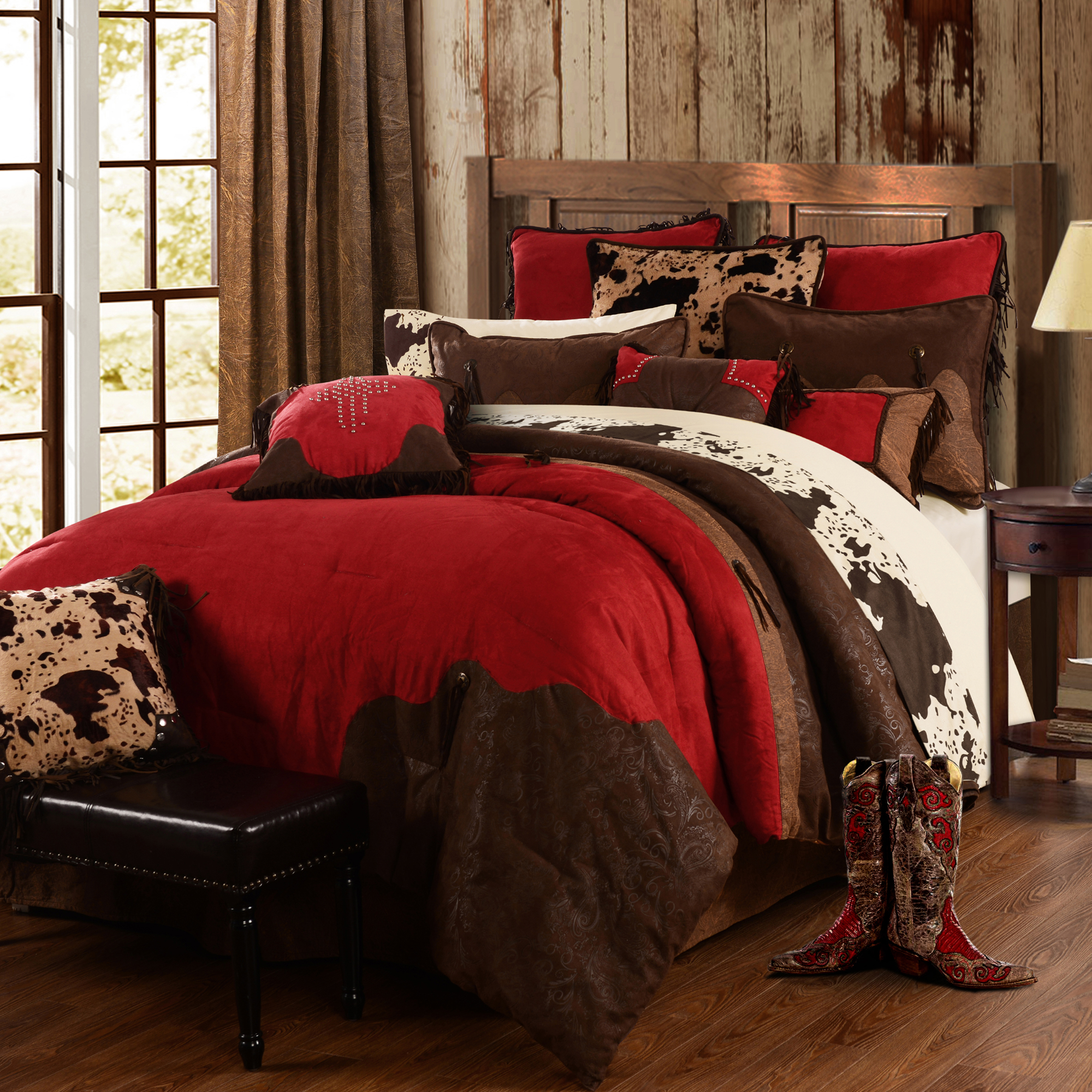 Ws4005 Red Rodeo Bedding Set Western Bedding By Hiend Accents