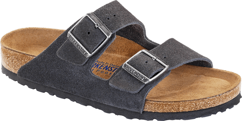 grey suede birkenstock sandals
