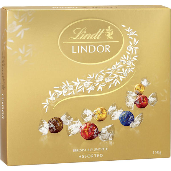 Lindt Lindor Chocolate Balls Assorted 150g Box Aussielk 2973