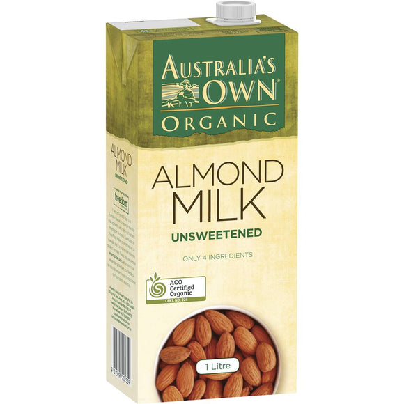 Australias Own Unsweetened Almond Milk 1l Aussielk
