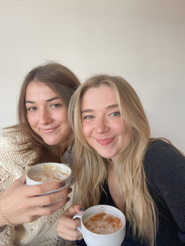 girls drinking coffee together