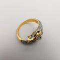 Serpent Stone Ring Free Size - 24K Gold Plate - Offer Hunts