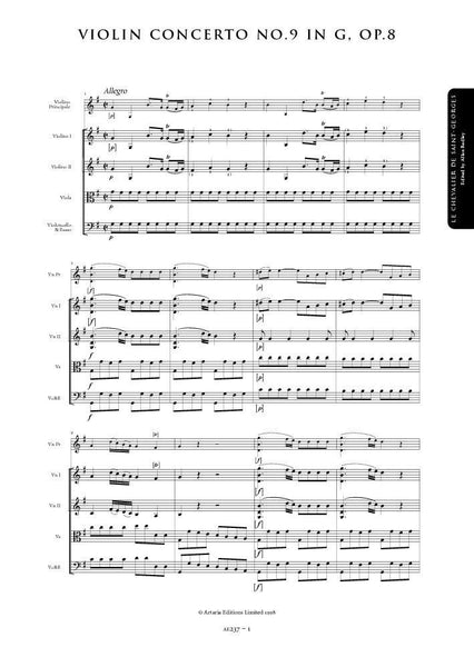 Violin Concerto No.9 in G major, Op. 8 (AE237)