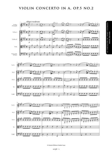 Violin Concerto in A major, Op. 5, No. 2 (AE238)