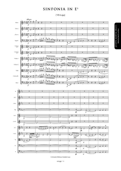 Kraus, Joseph Martin: Sinfonia in E flat major (VB142/ VB144) (AE249)