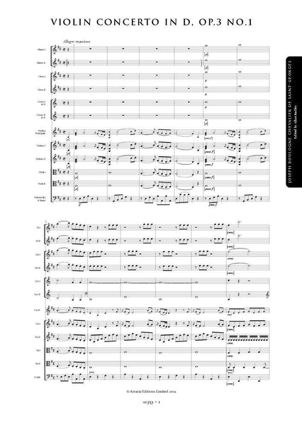 Violin Concerto in D major, Op. 3, No. 1 (AE353)