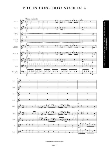Violin Concerto No.10 in G major (AE411)