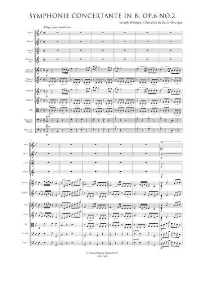 Symphonie Concertante in B flat major, Op.6 No.2 (AE618)