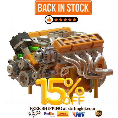 CISON Gasoline OHV V8 Small-block Engine Model Kits 4-Stroke