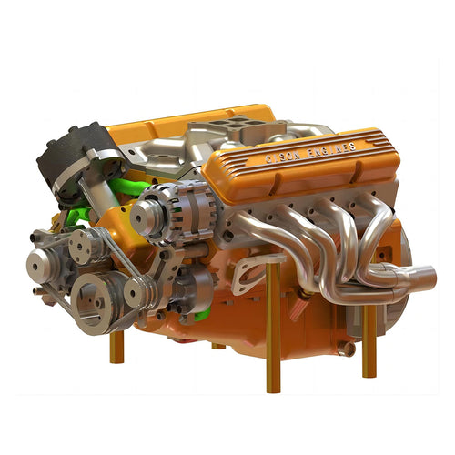 完璧すぎるが故三度も CISON Gasoline OHV V8 Small-block Engine Model Kits 4-Stroke ミニカー