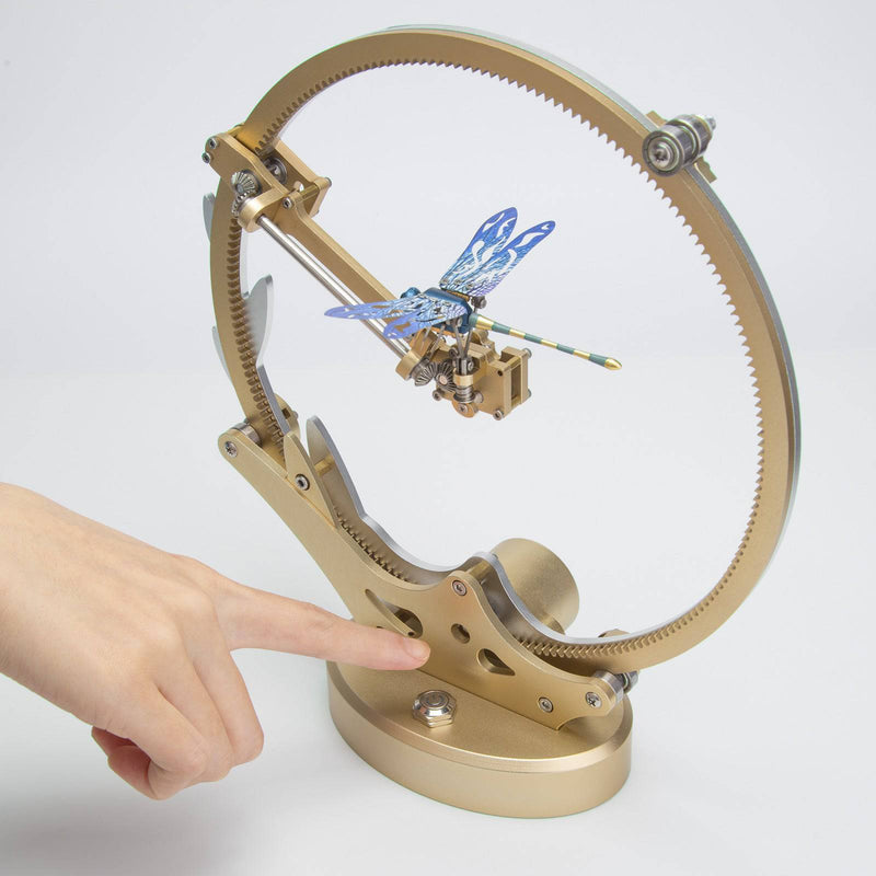 Teching Flying Dragonfly Kinetic Sculpture 3D Metal Model DIY Kits - stirlingkit