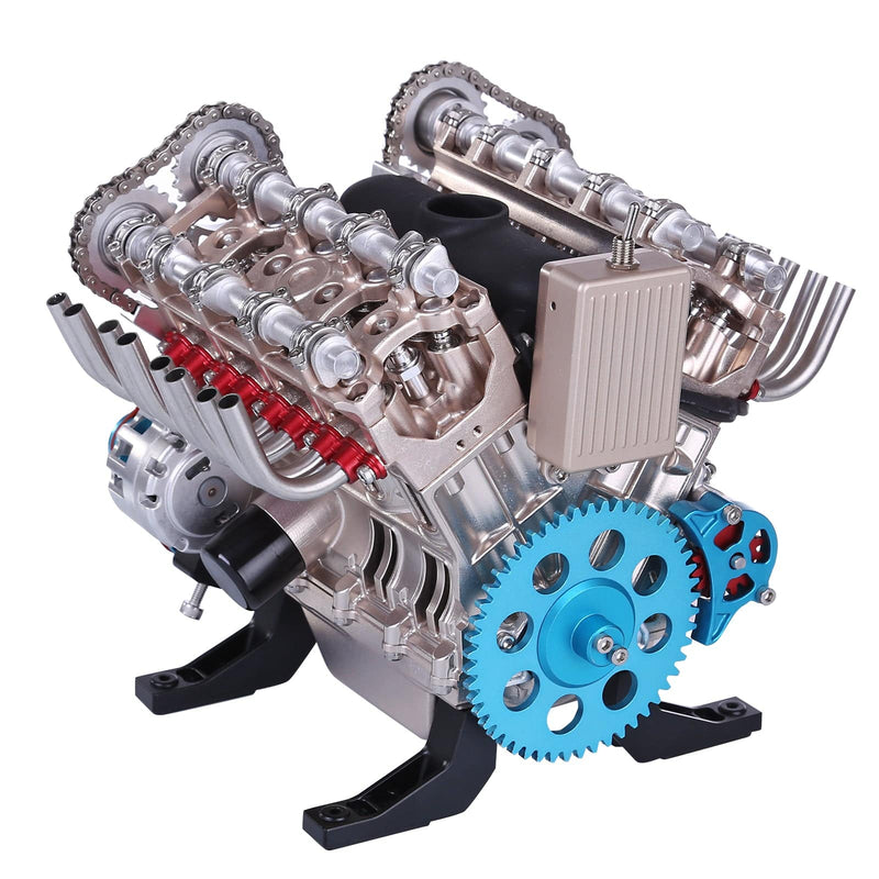 Teching V8 Mechanical Metal Assembly Diy Car Engine Model Kit 500pcs