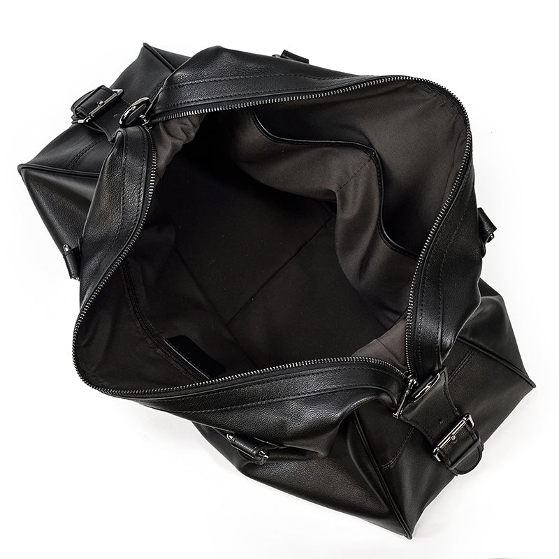 functional Black Leather Holdall