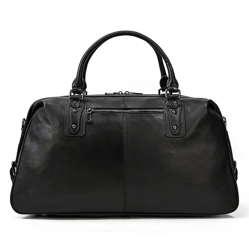 green army Black Leather Holdall