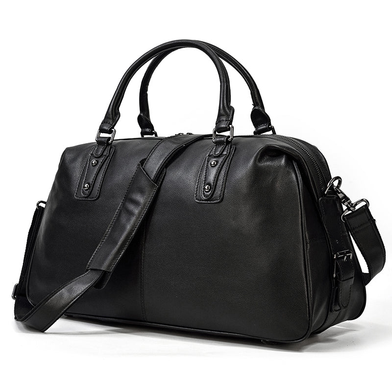 Black Leather Holdall