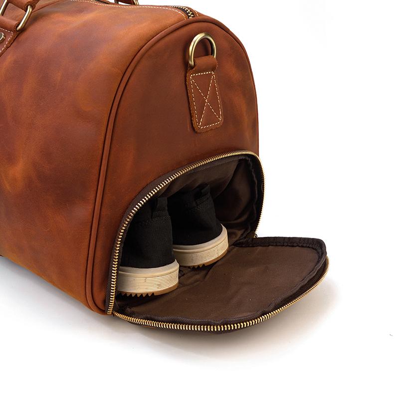 cabin Brown Leather Duffle Bag