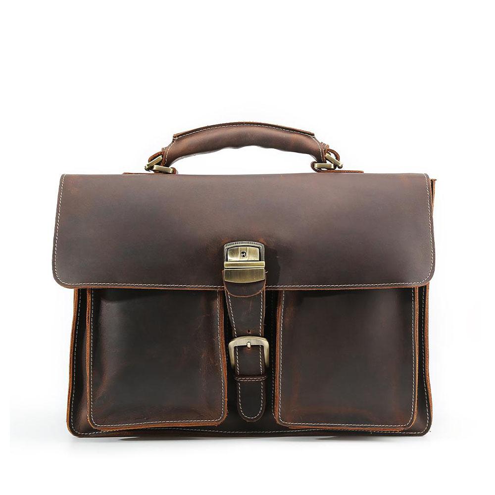 brown leather over the shoulder bag