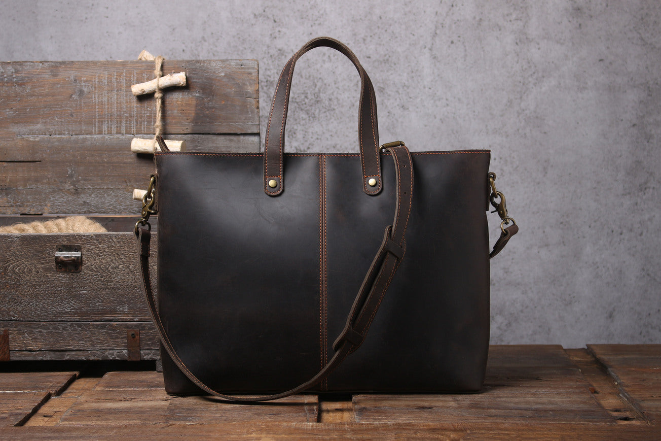 Brown Leather Tote Bag