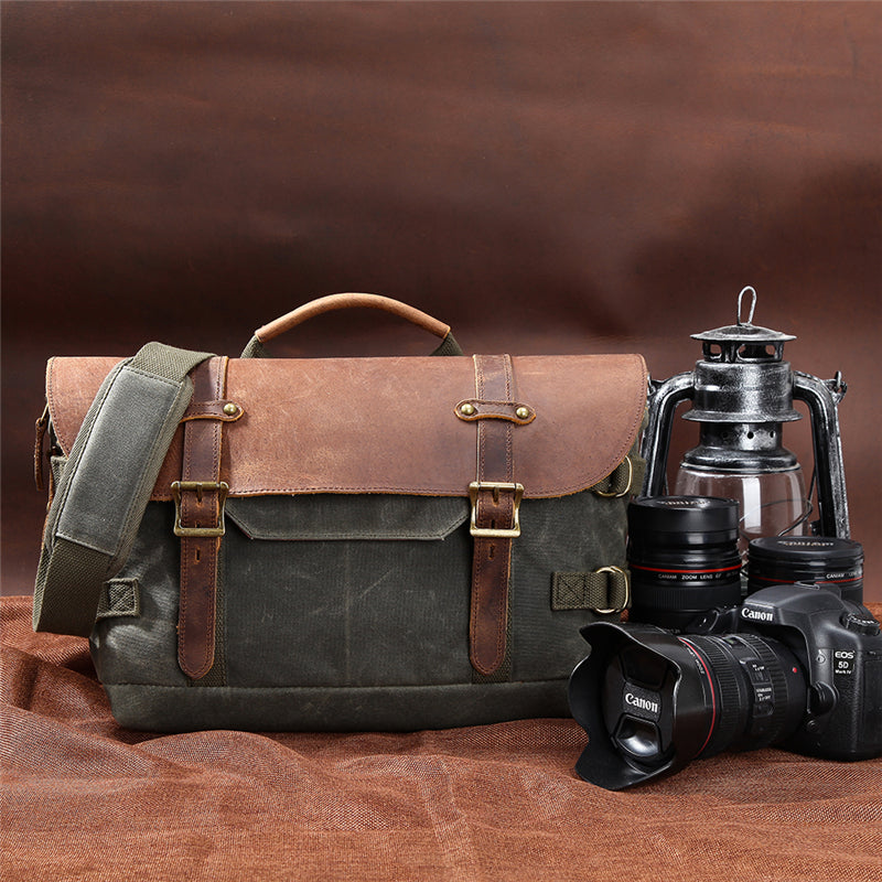 vintage fashion camera messenger bag