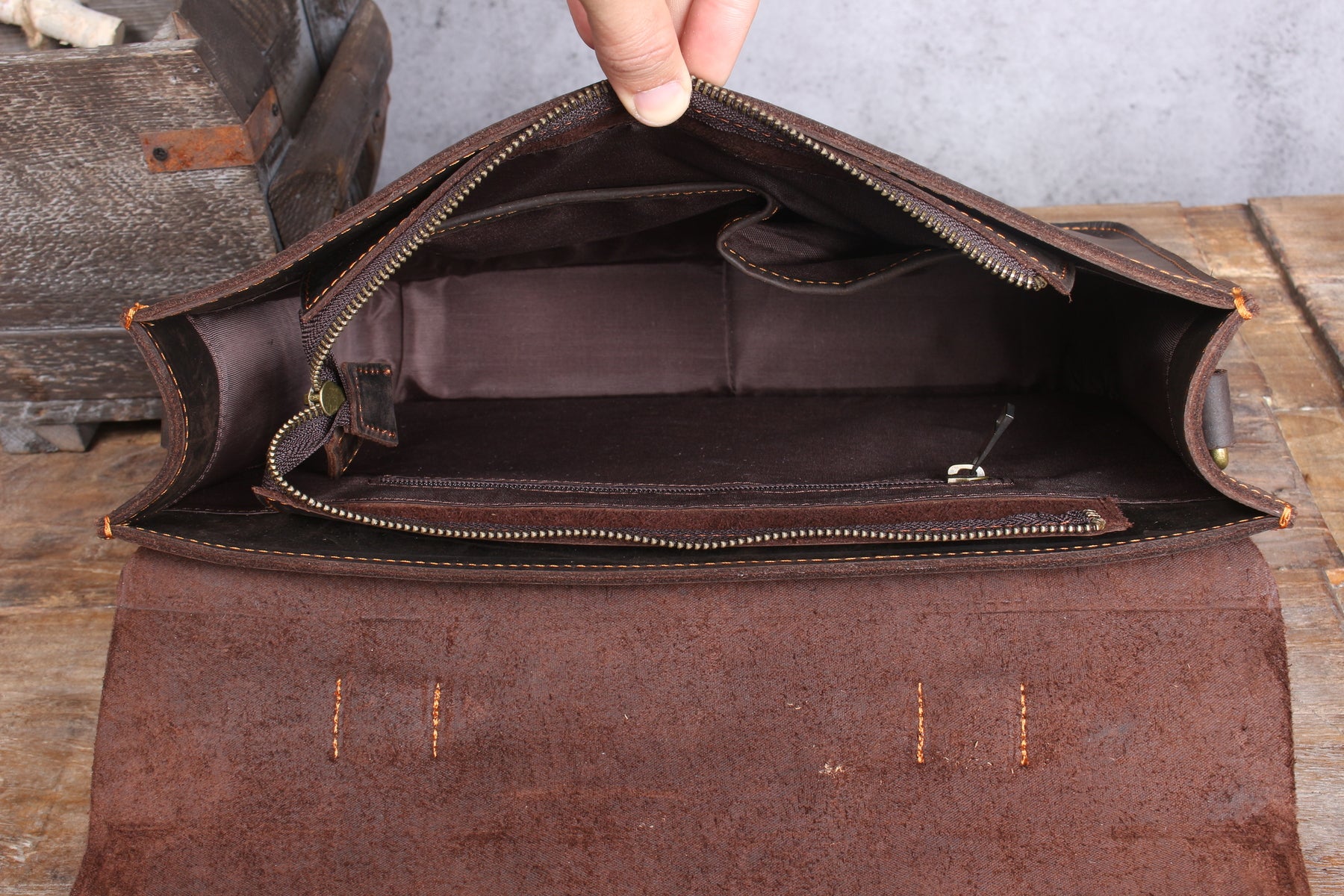 functional Leather Courier Bag