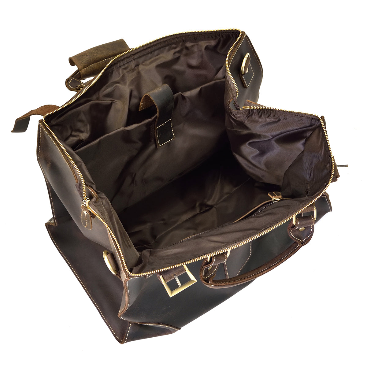 functional Leather Duffel Bag
